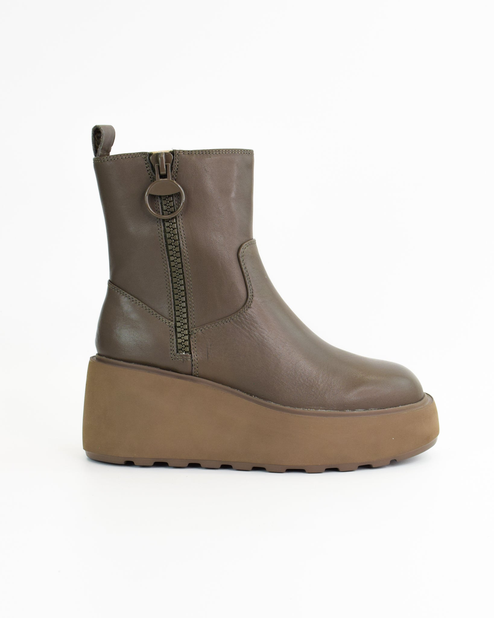 Tronchetti in pelle con cerniera