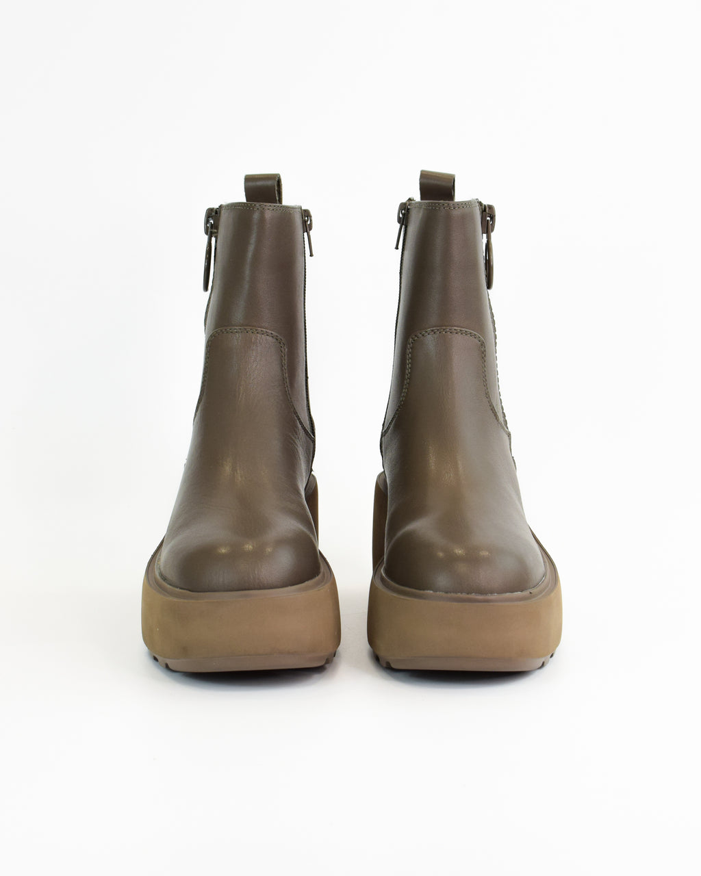 Tronchetti in pelle con cerniera