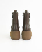 Tronchetti in pelle con cerniera