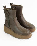 Tronchetti in pelle con cerniera