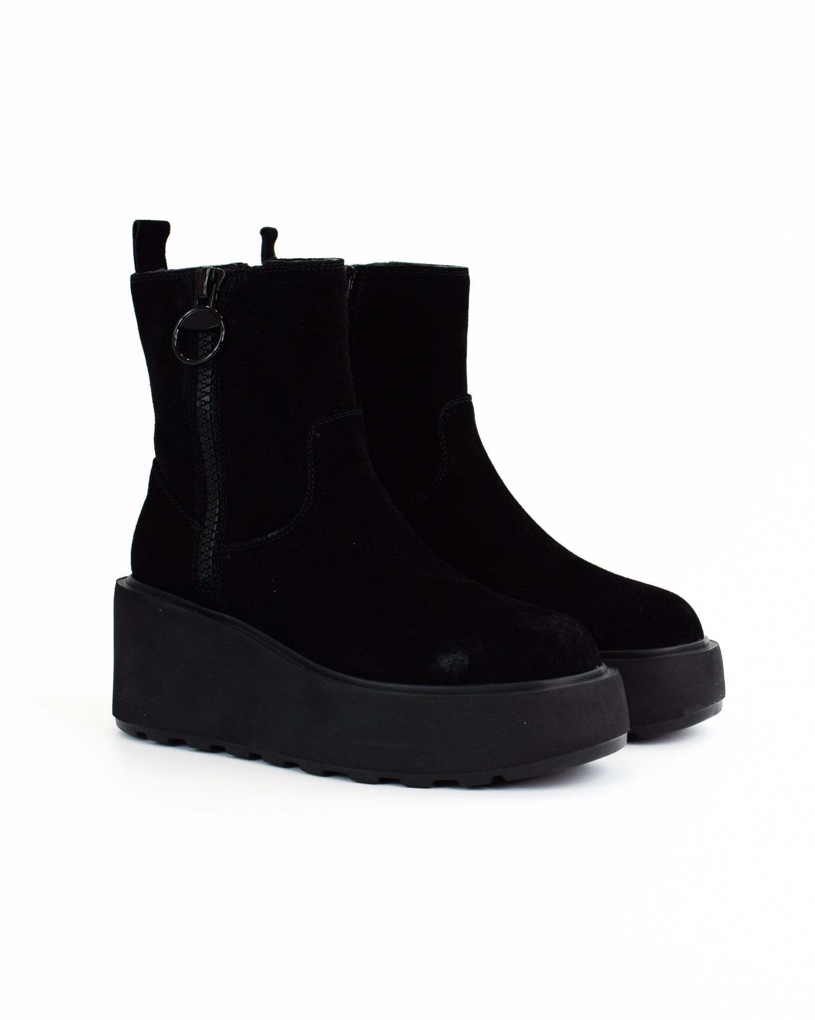 Tronchetti in pelle con cerniera