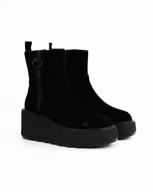 Tronchetti in pelle con cerniera