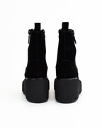 Tronchetti in pelle con cerniera