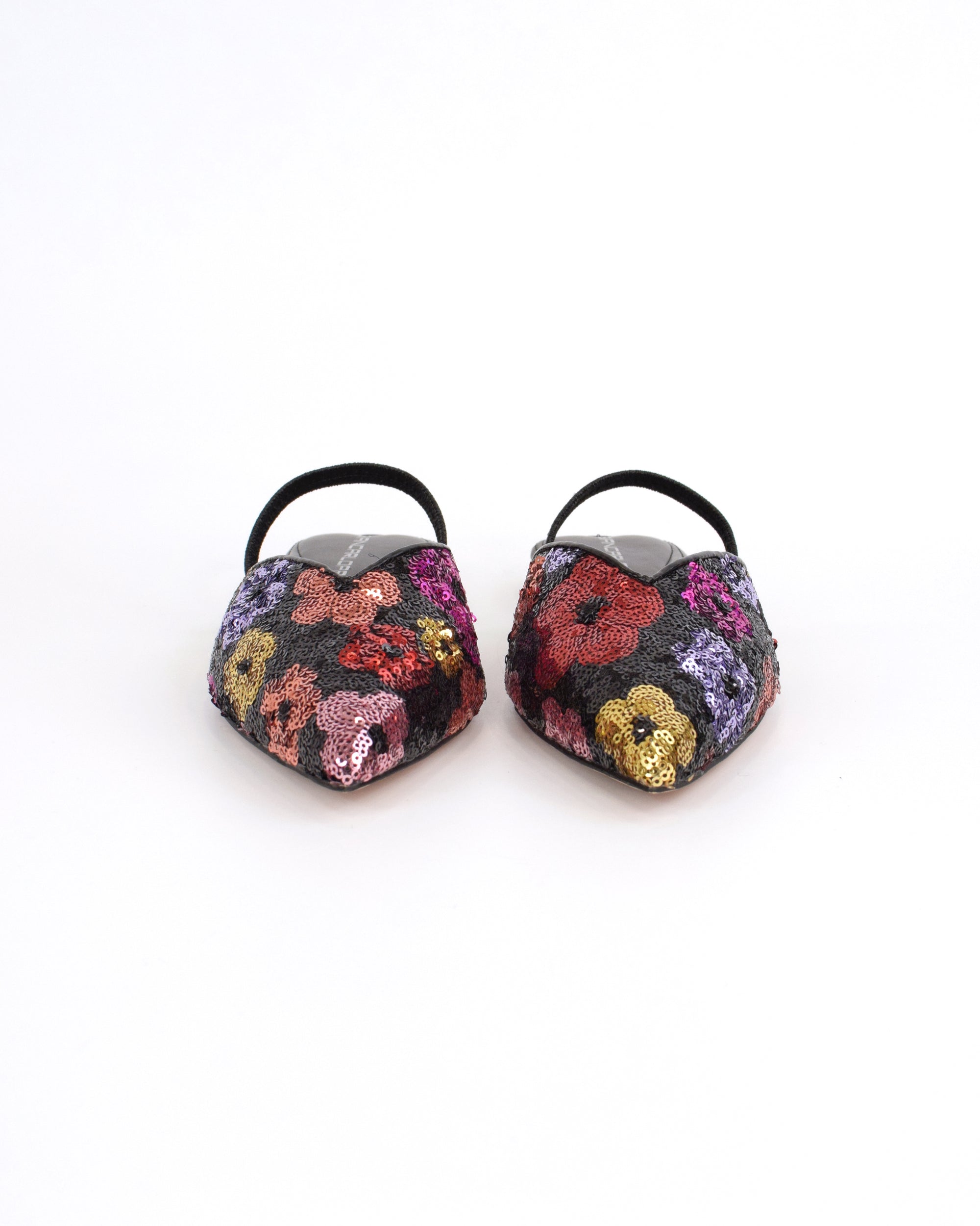 Sabot pailettes con fiocco strass