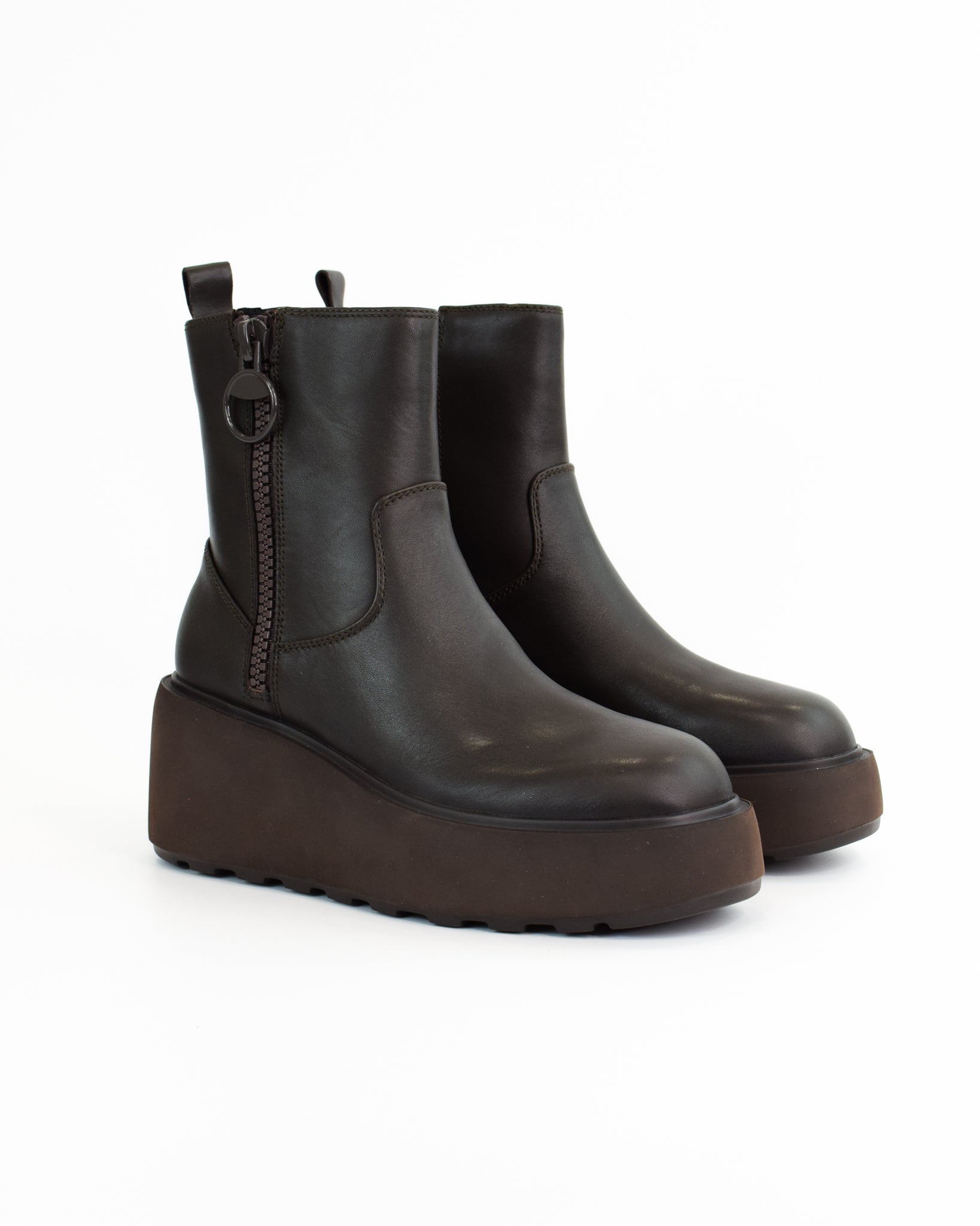 Tronchetti in pelle con cerniera