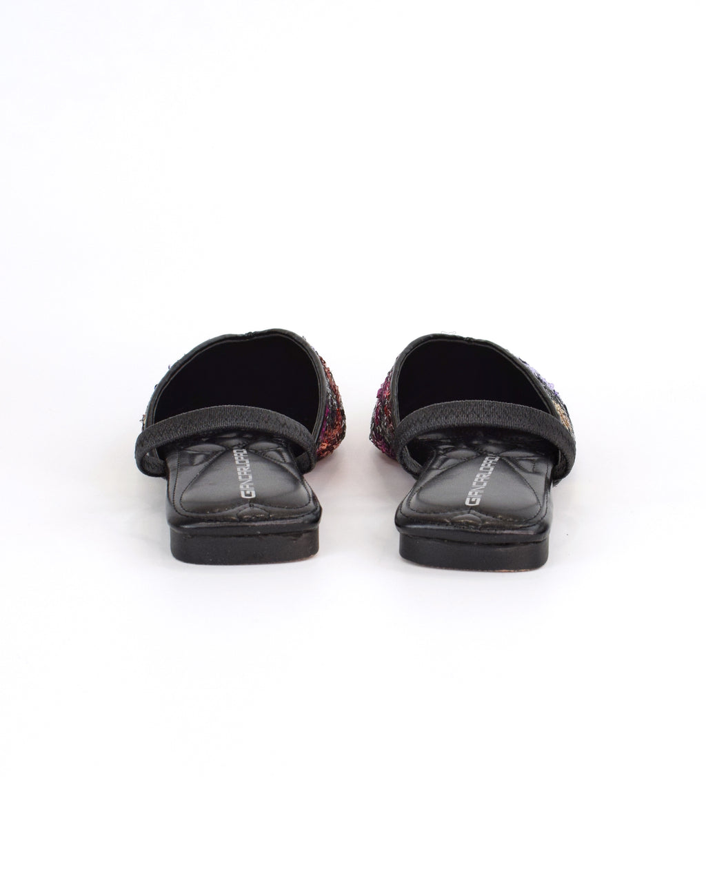 Sabot pailettes con fiocco strass