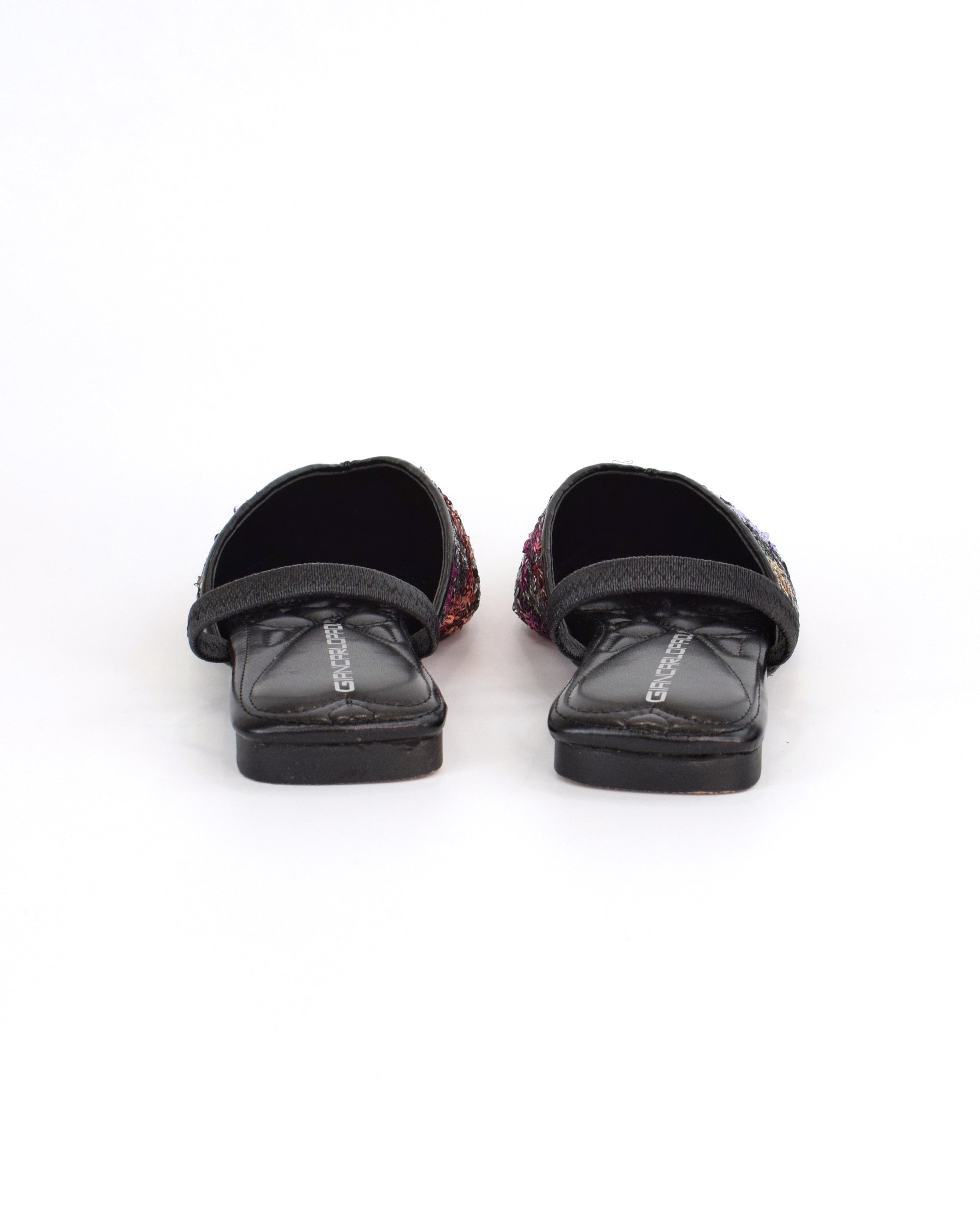 Sabot pailettes con fiocco strass