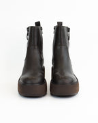 Tronchetti in pelle con cerniera