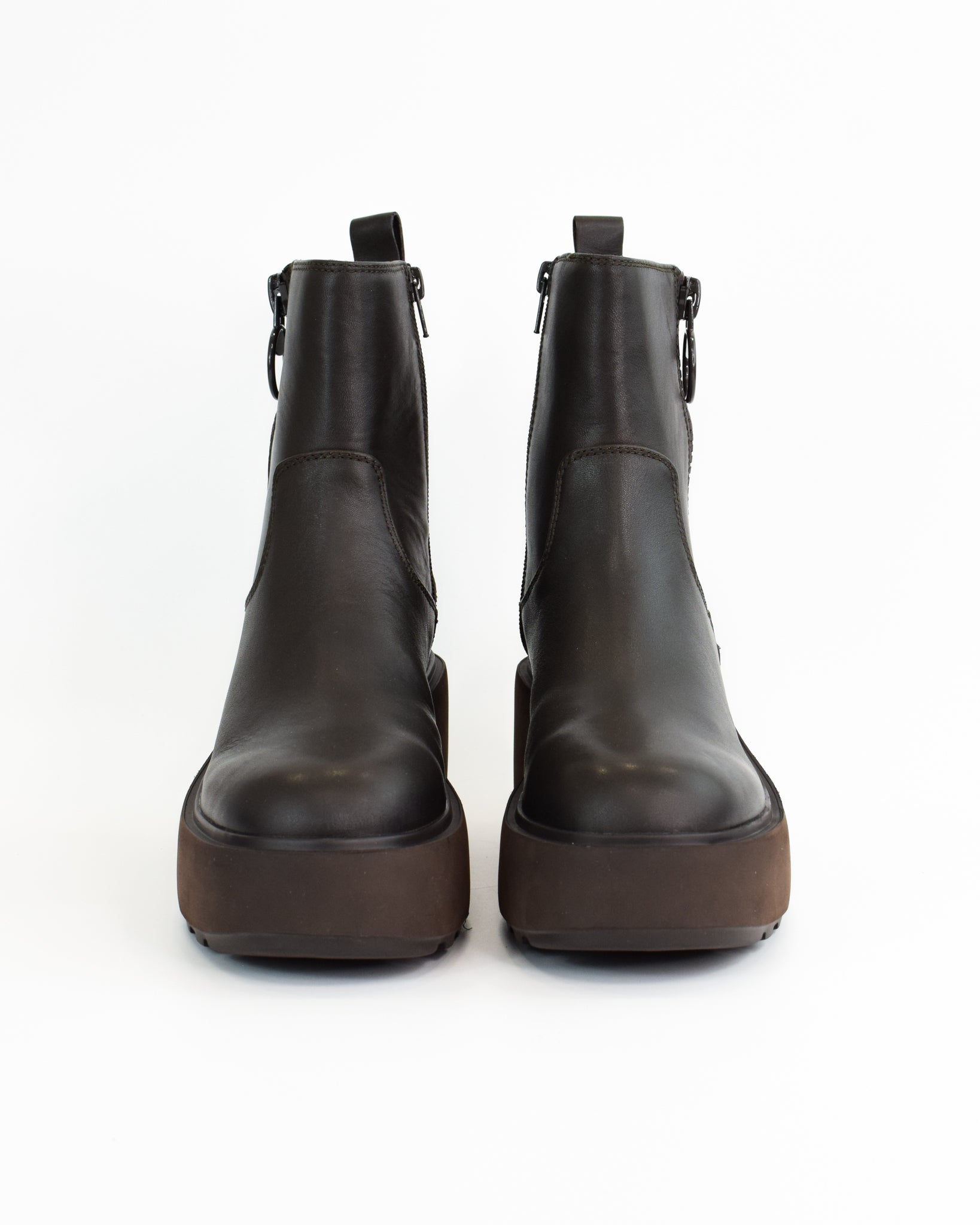 Tronchetti in pelle con cerniera