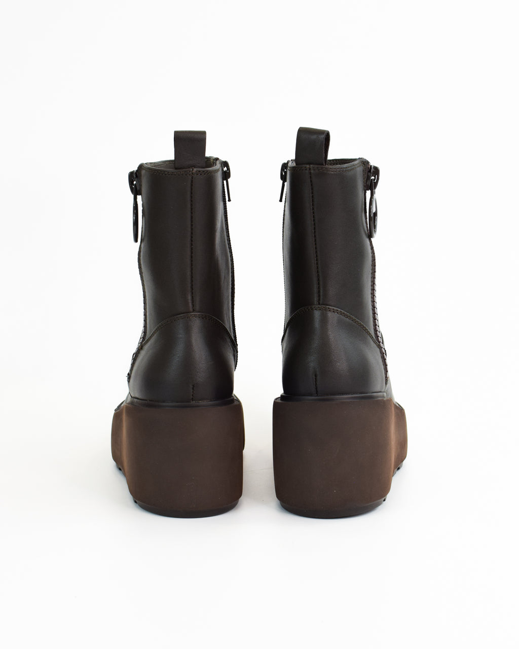 Tronchetti in pelle con cerniera