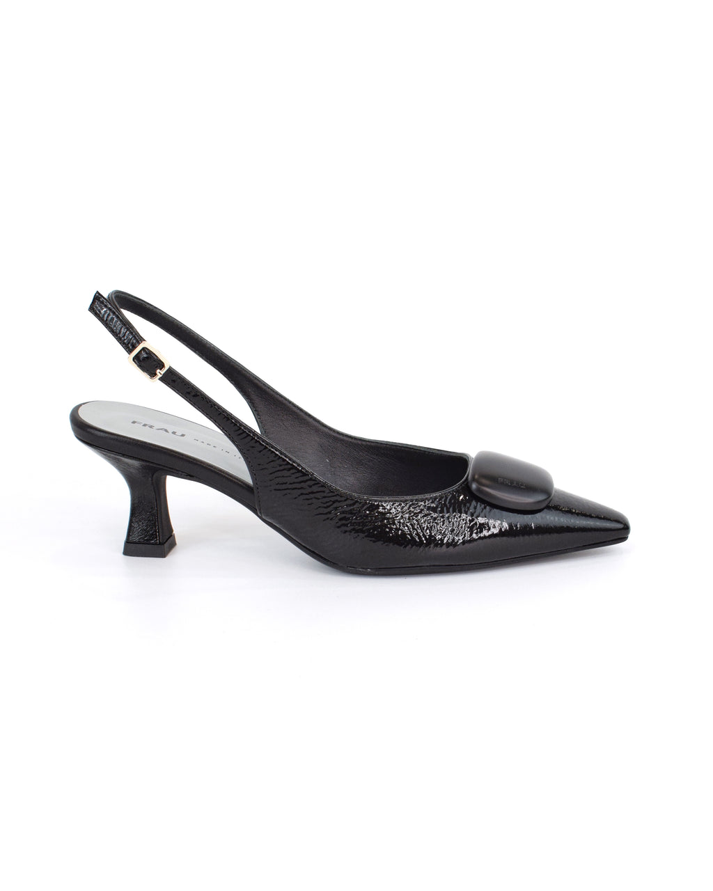 Slingback in Vernice con Accessorio
