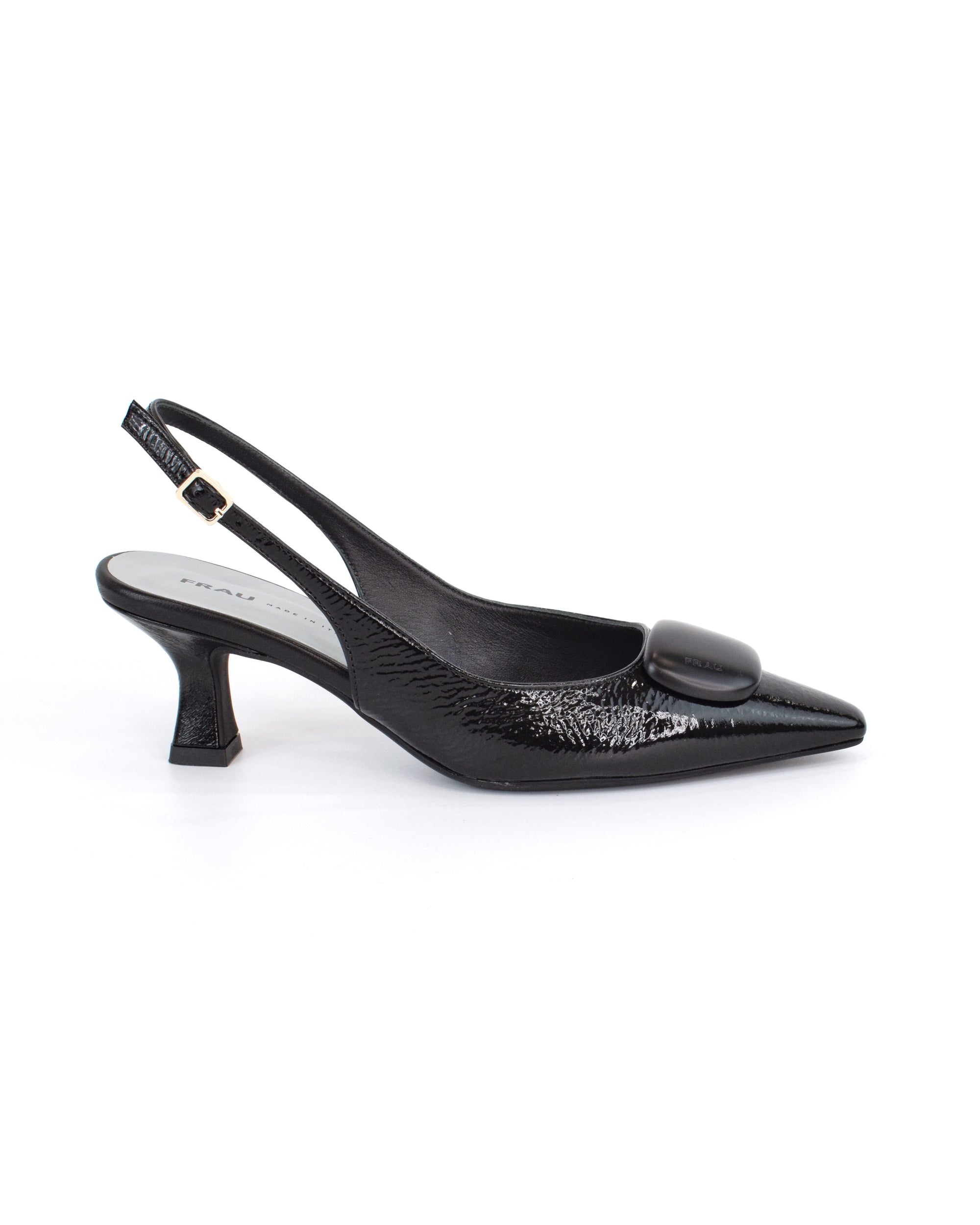 Slingback in Vernice con Accessorio