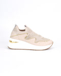 Sneaker slip-on in tessuto e pelle rivestita