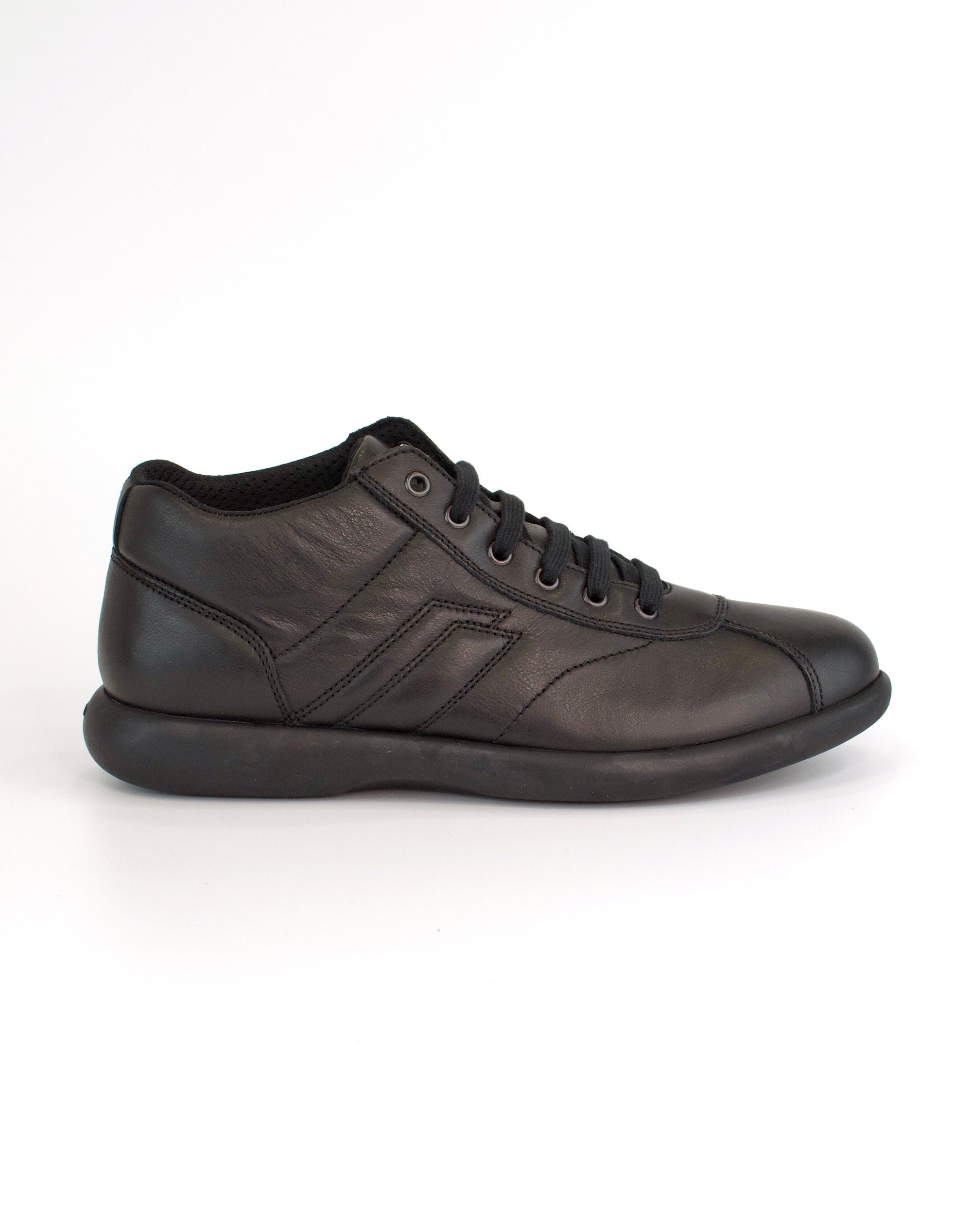 Sneaker casual alta in pelle