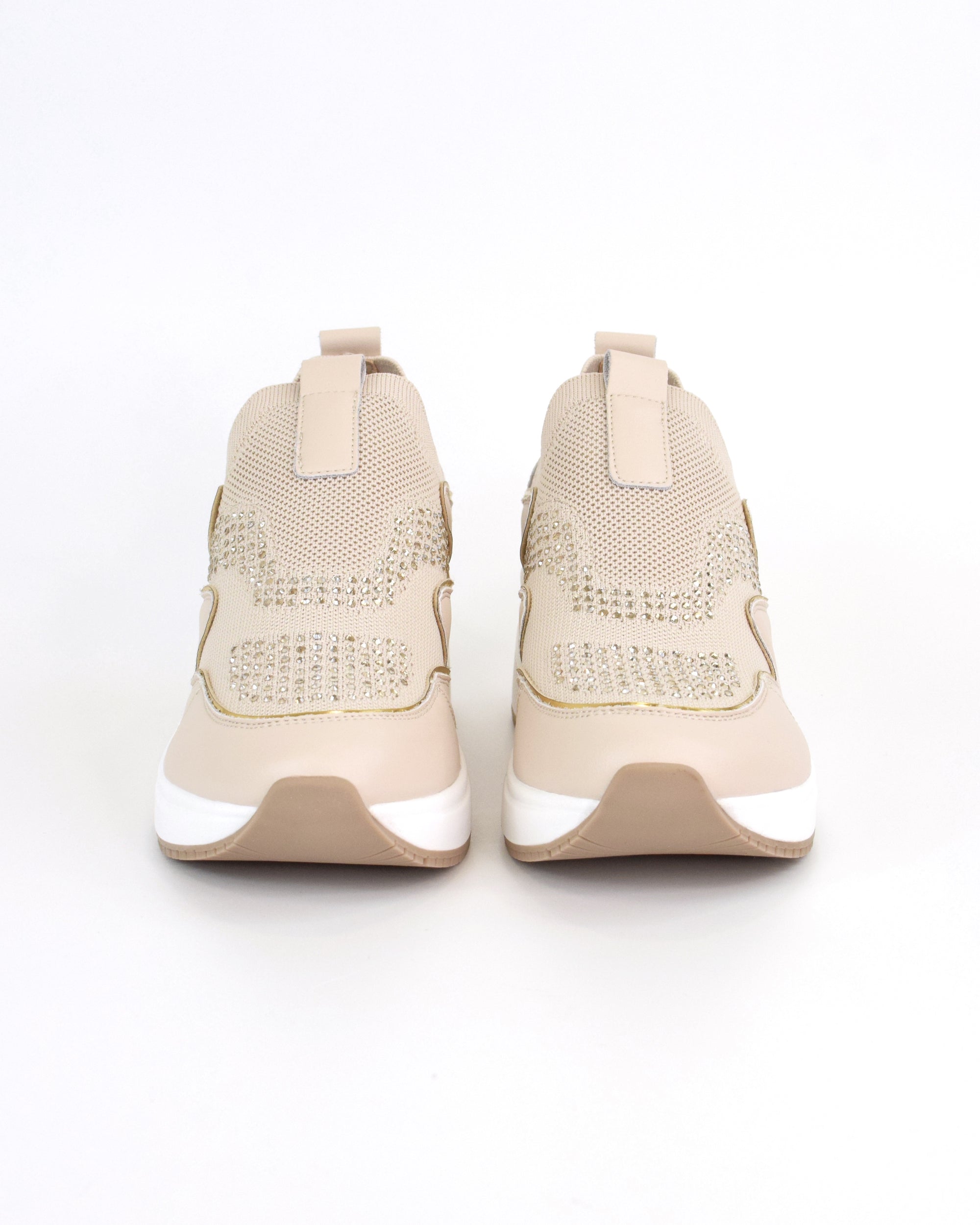 Sneaker slip-on in tessuto e pelle rivestita