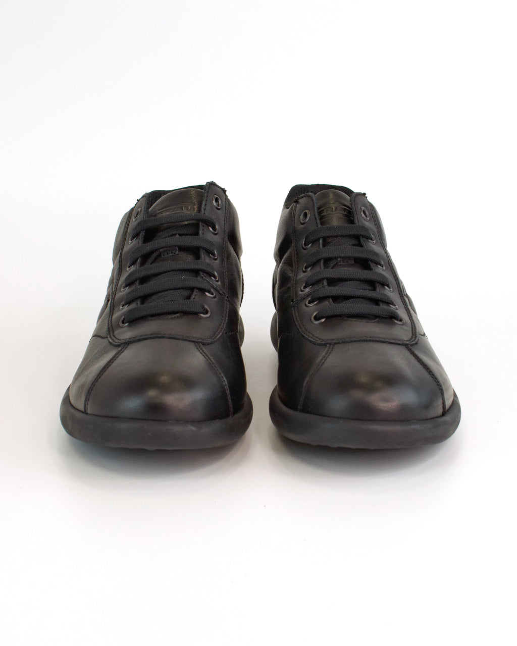 Sneaker casual alta in pelle