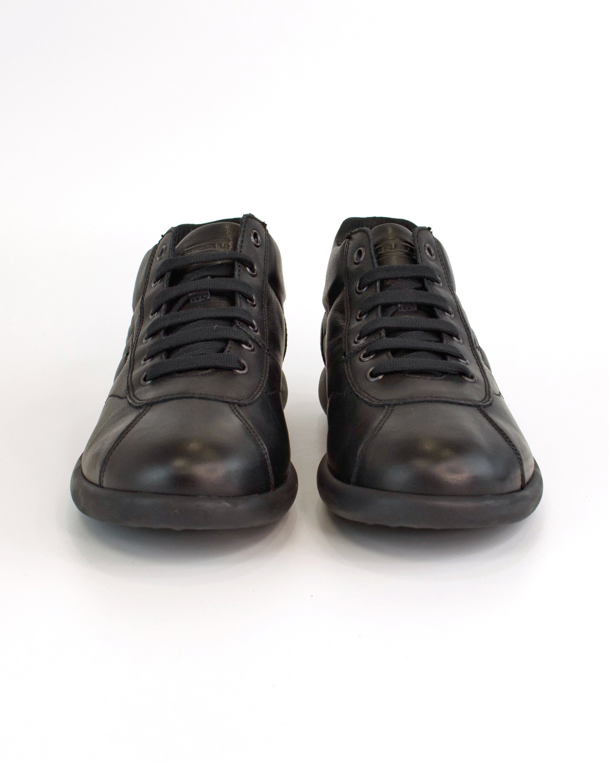 Sneaker casual alta in pelle
