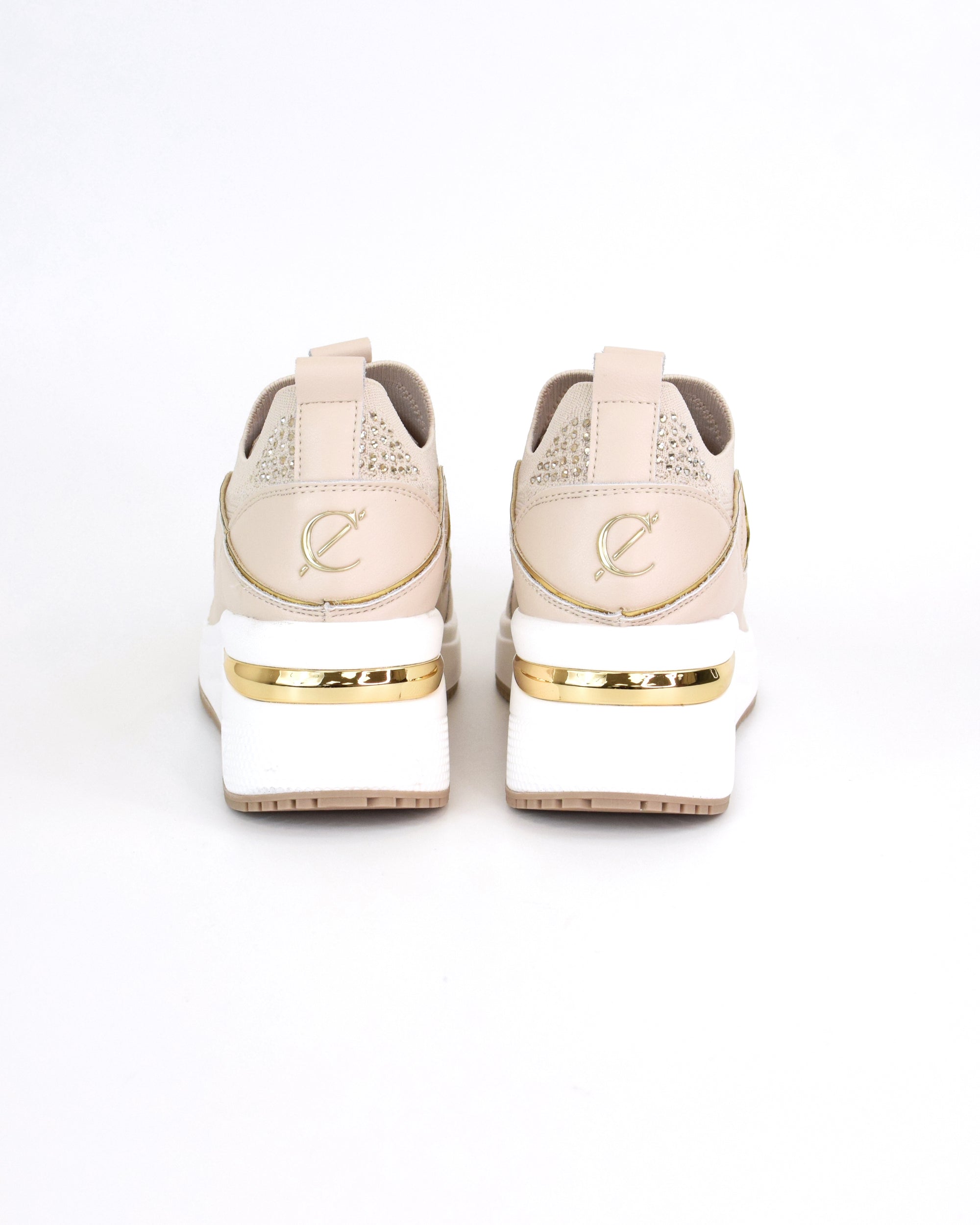 Sneaker slip-on in tessuto e pelle rivestita