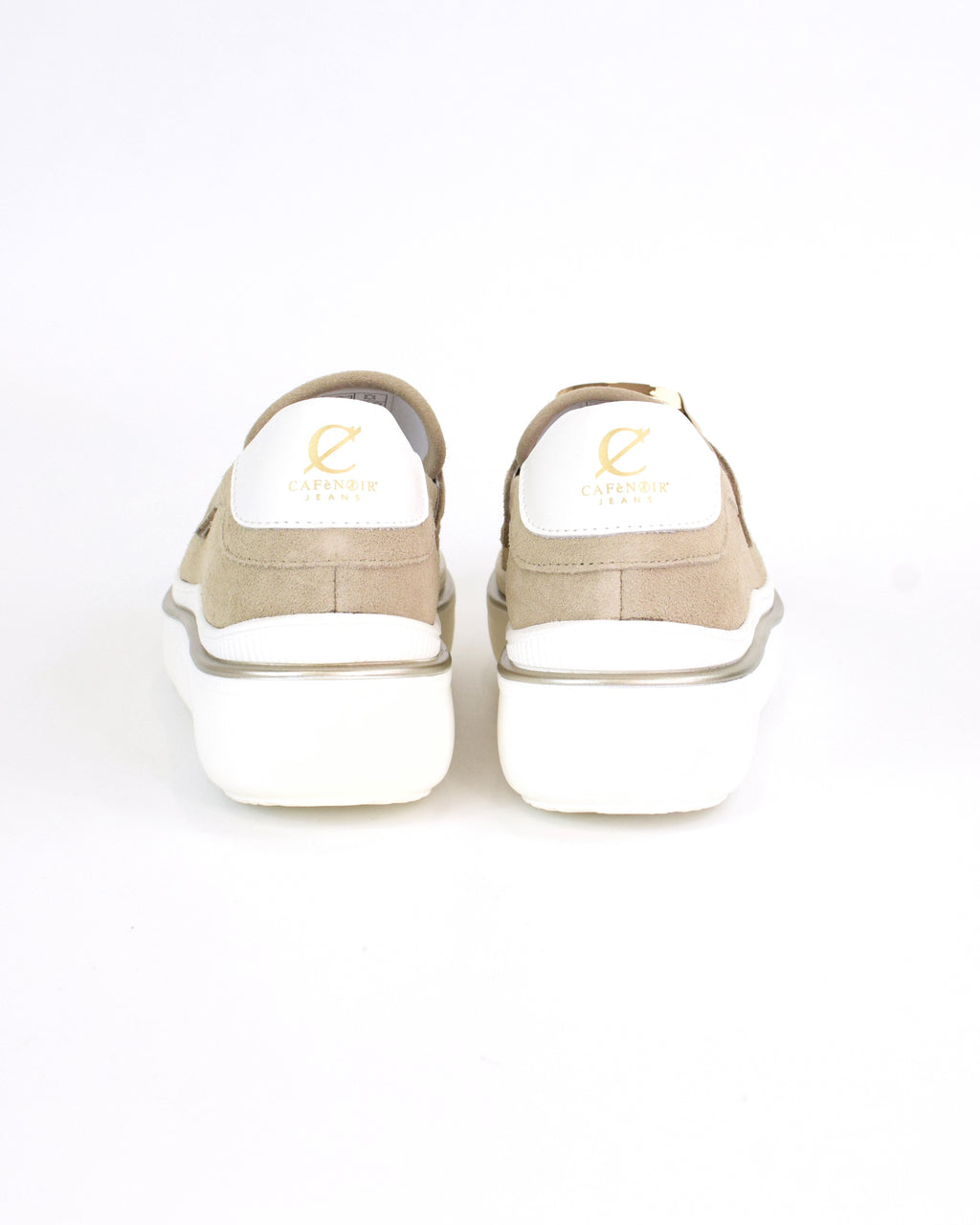 Mocassino in pelle scamosciata con accessorio smaltato