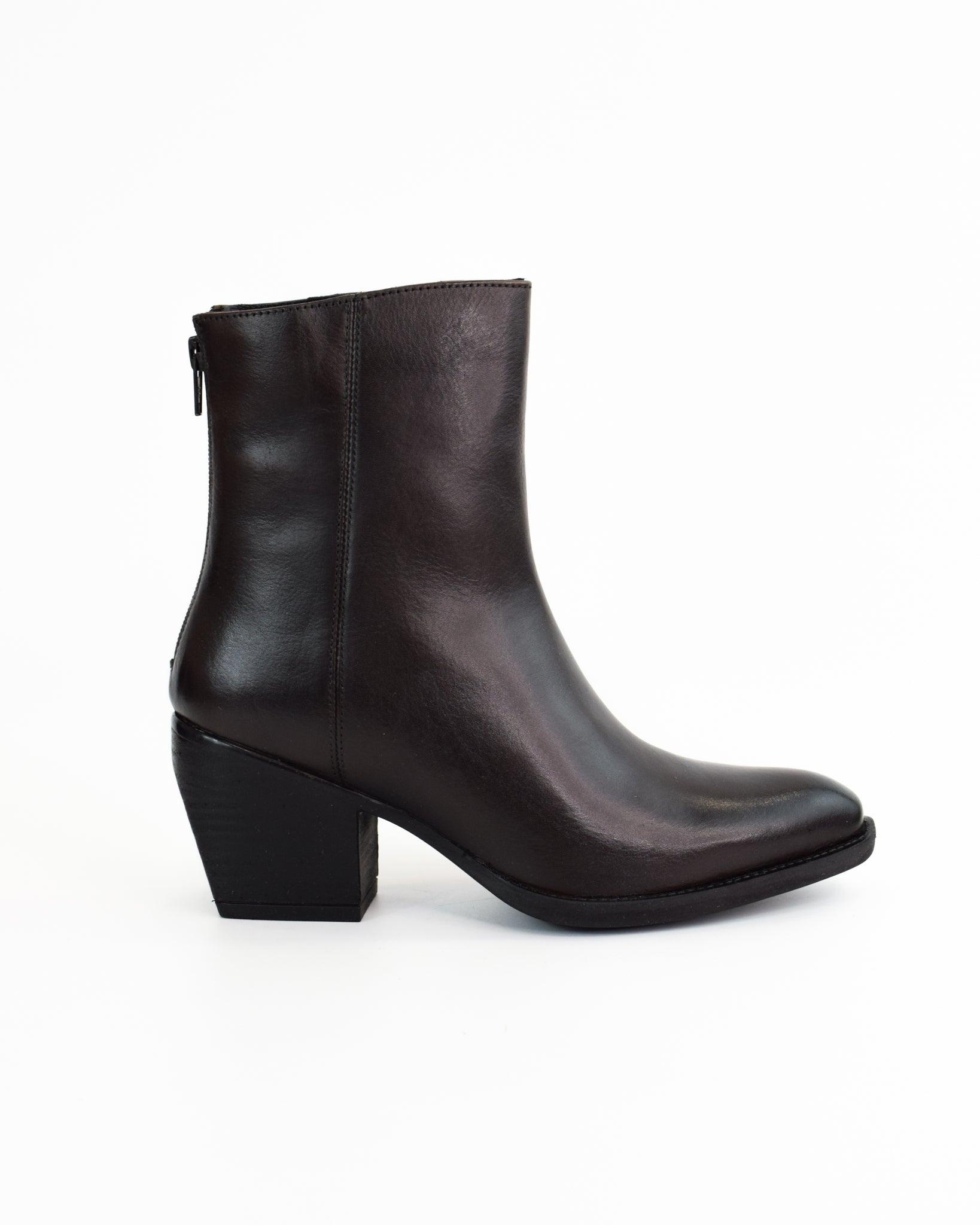 Tronchetti in pelle con cerniera