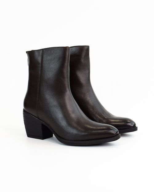 Tronchetti in pelle con cerniera