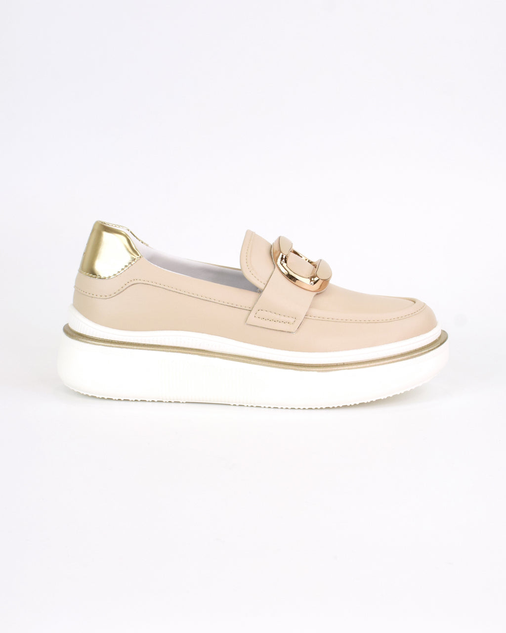 Mocassino in pelle con accessorio smaltato