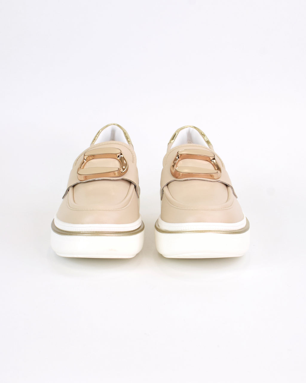 Mocassino in pelle con accessorio smaltato