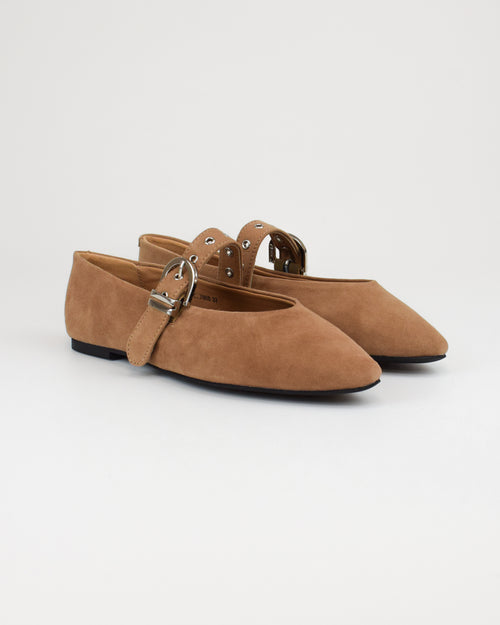 Ballerina in pelle scamosciata