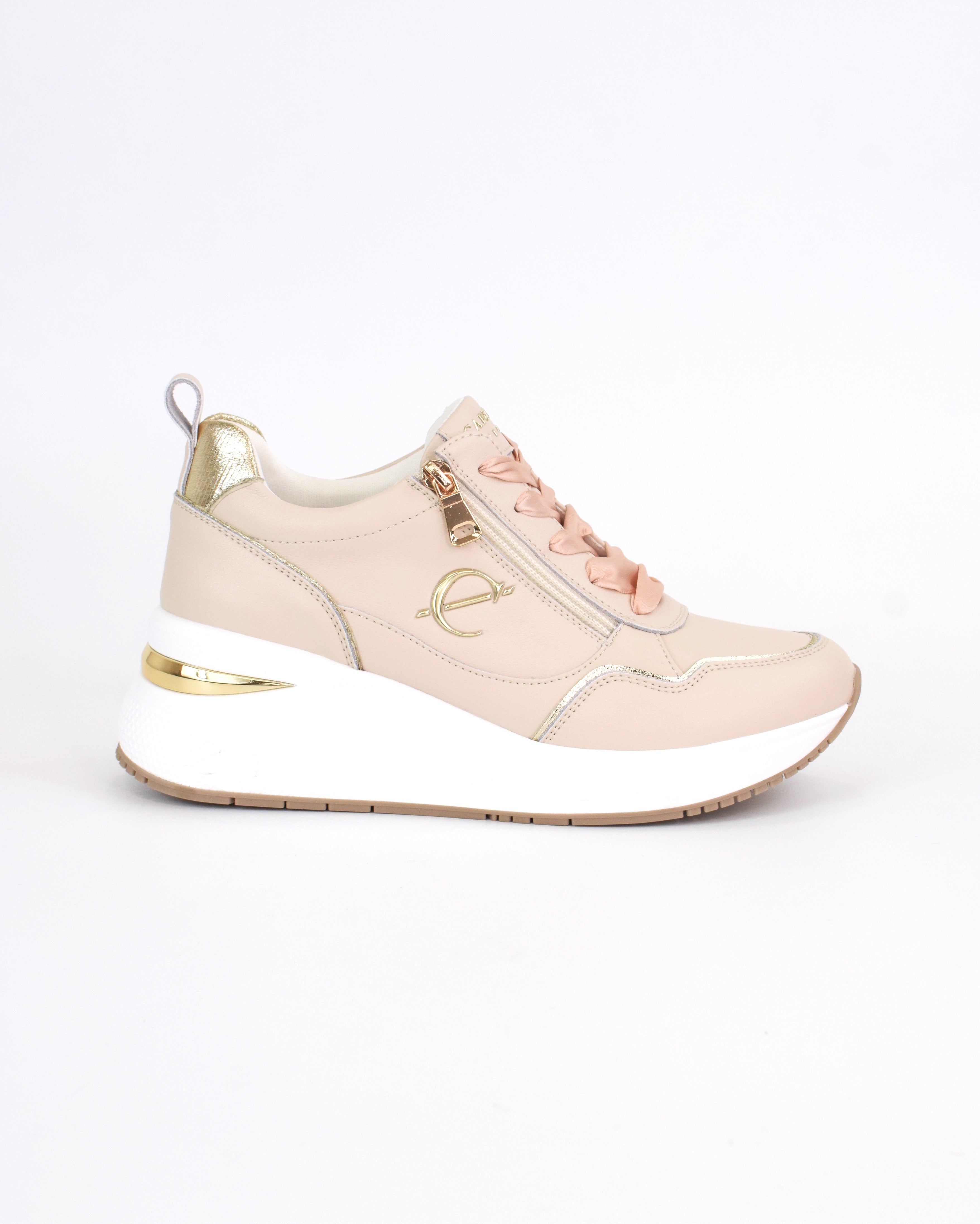 Sneaker allacciata con zip