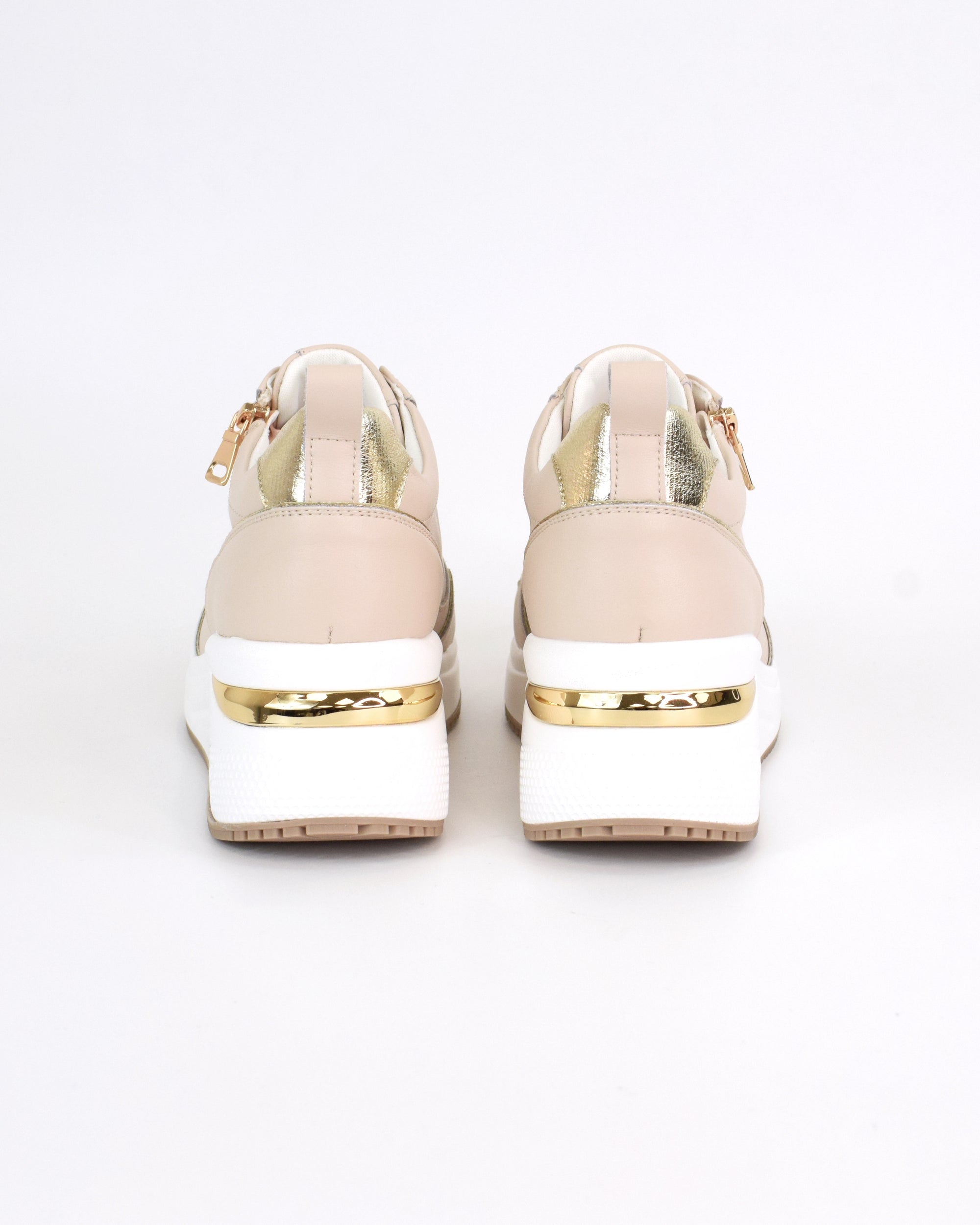 Sneaker allacciata con zip