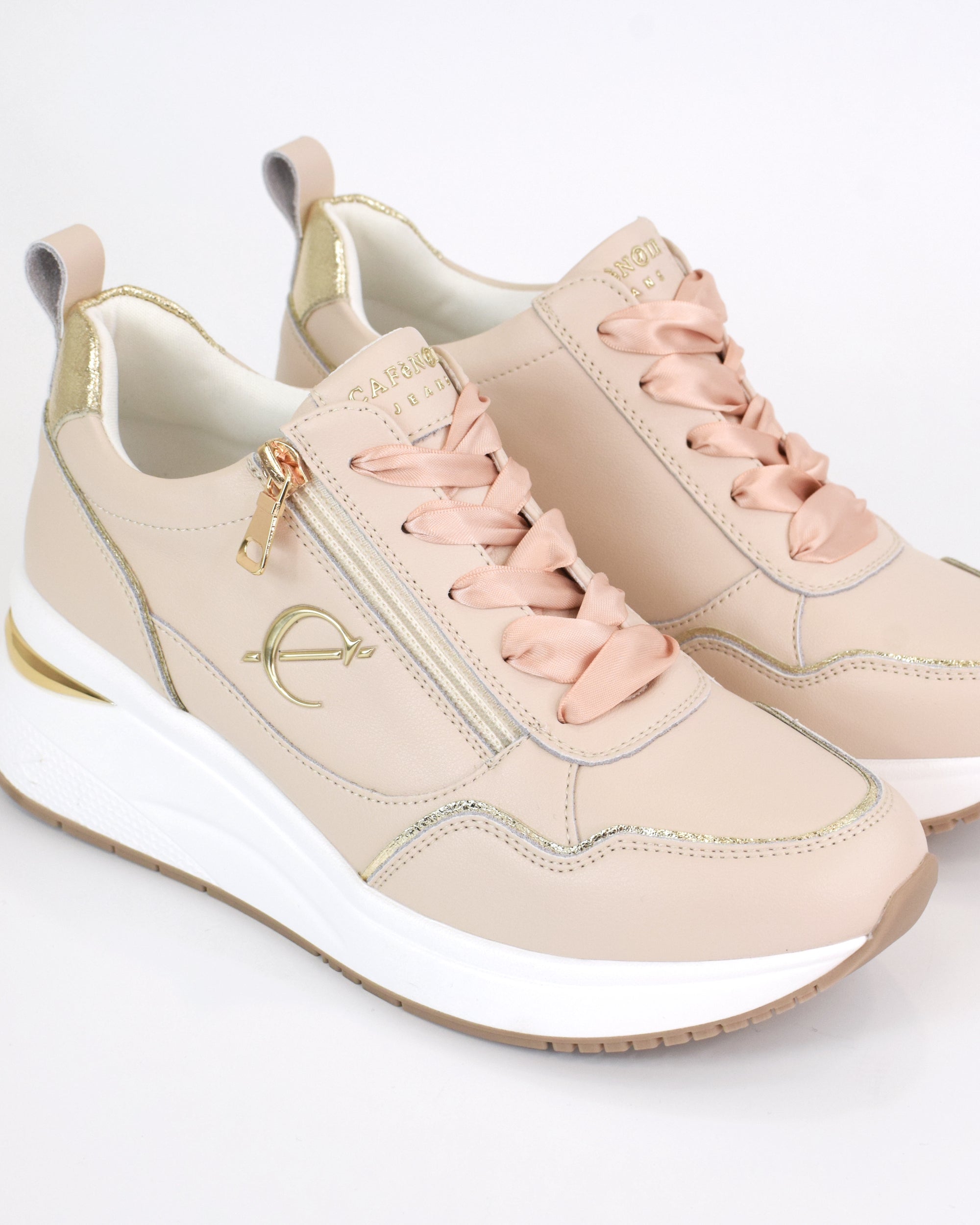 Sneaker allacciata con zip