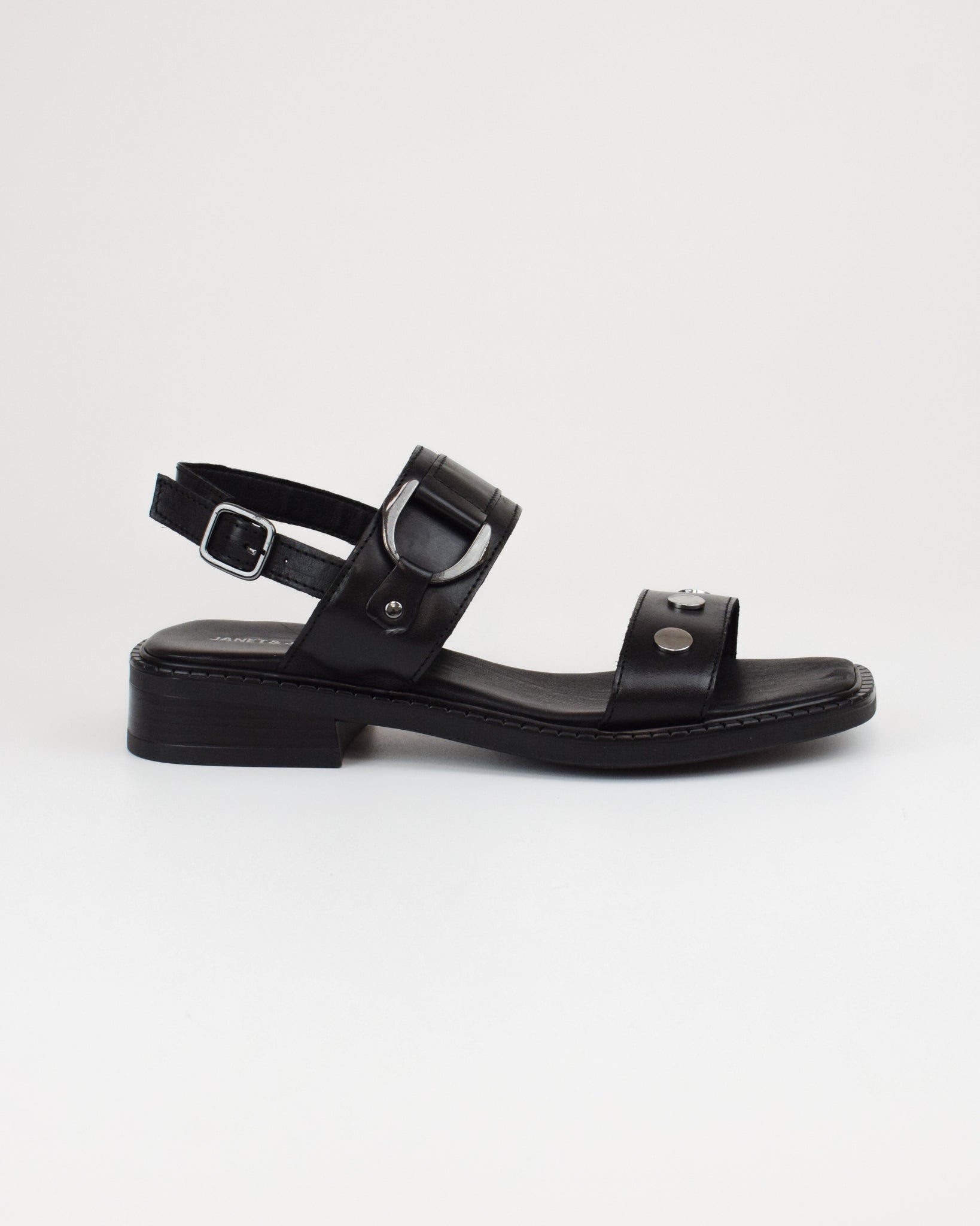 Sandalo basso in pelle