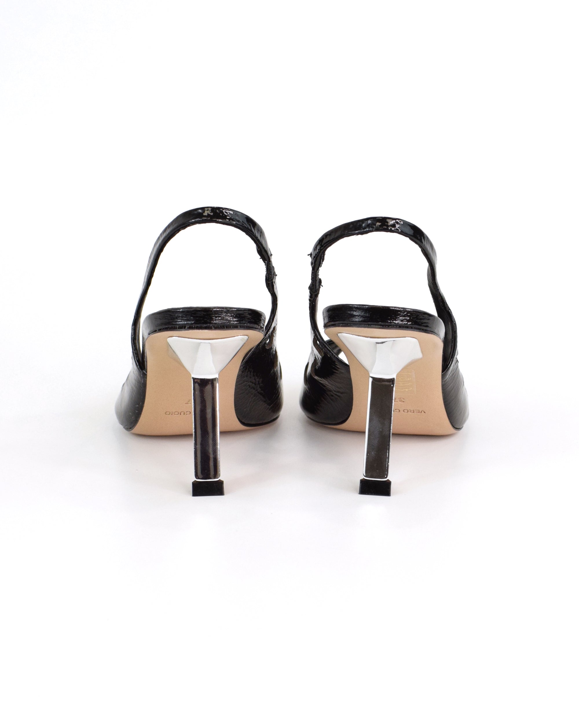 Slingback open toe traforata