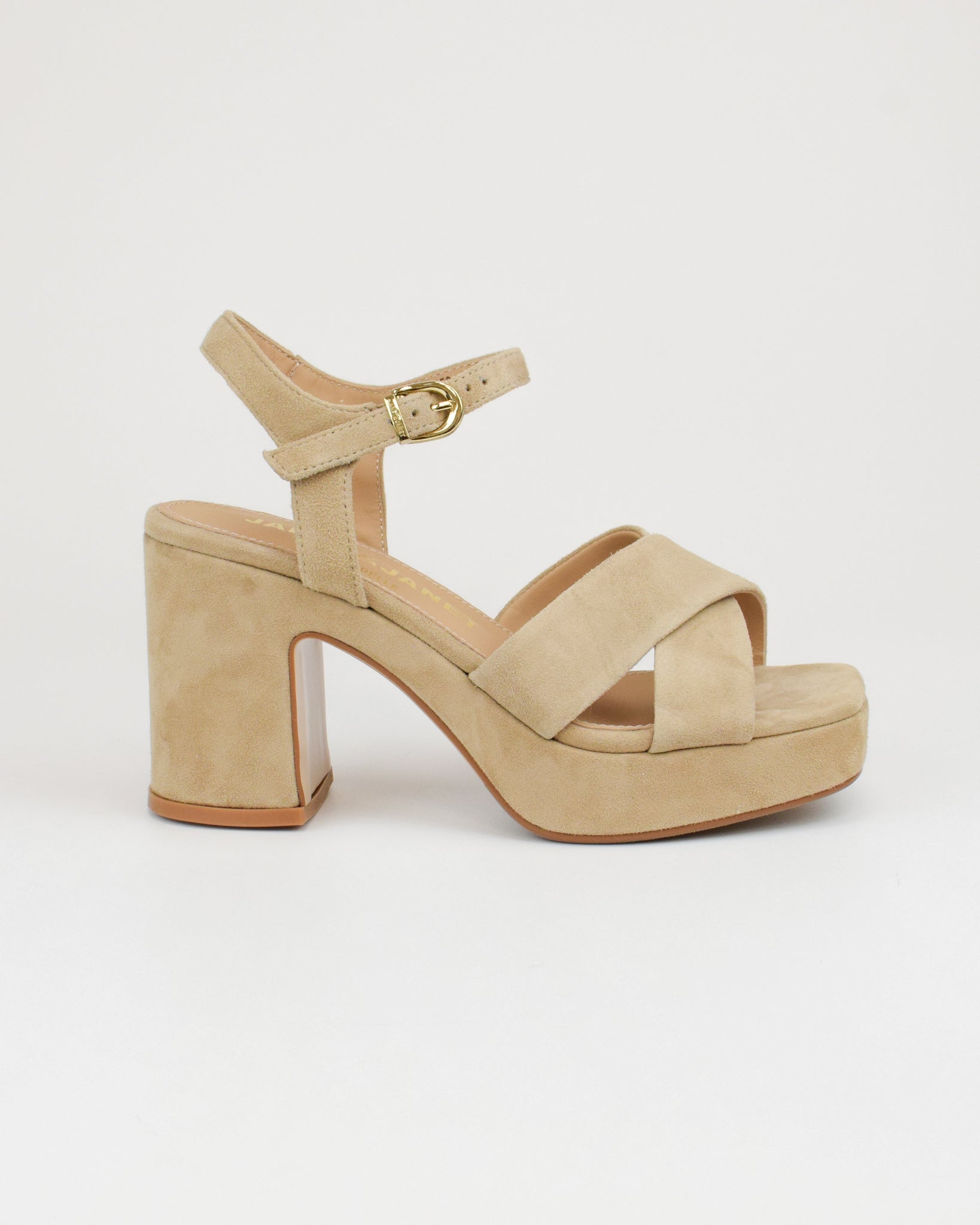 Sandalo in pelle scamosciata