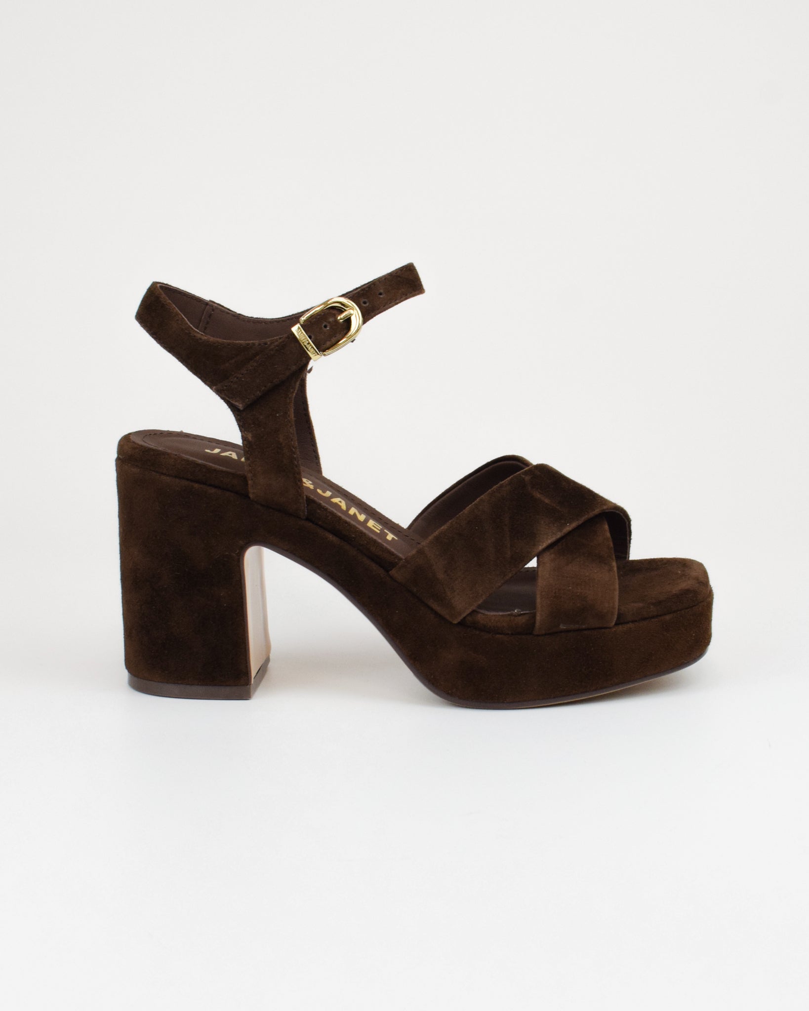 Sandalo in pelle scamosciata