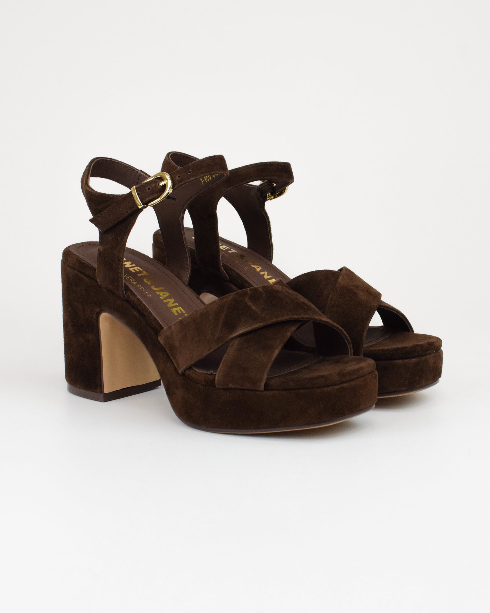 Sandalo in pelle scamosciata