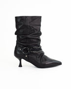 Stivaletto Noemi in pelle arricciata