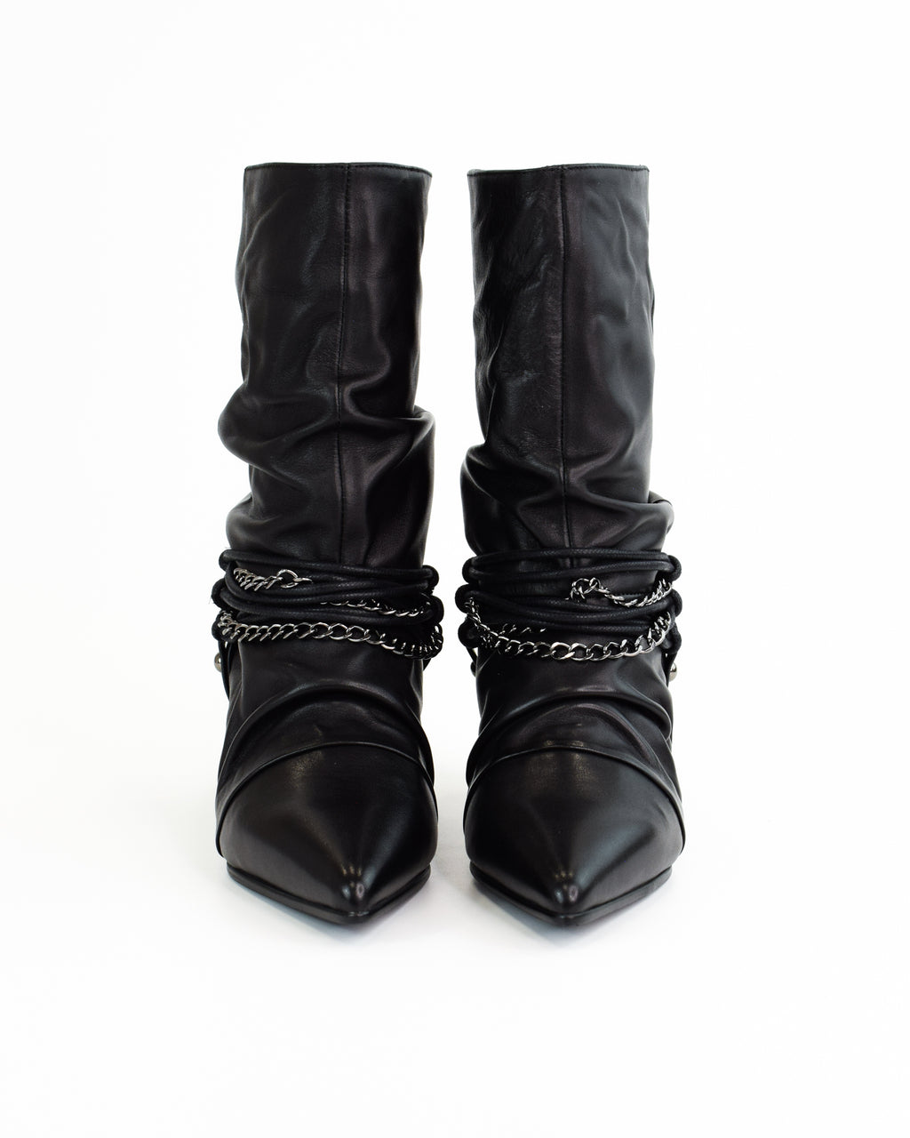 Stivaletto Noemi in pelle arricciata