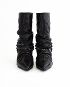 Stivaletto Noemi in pelle arricciata