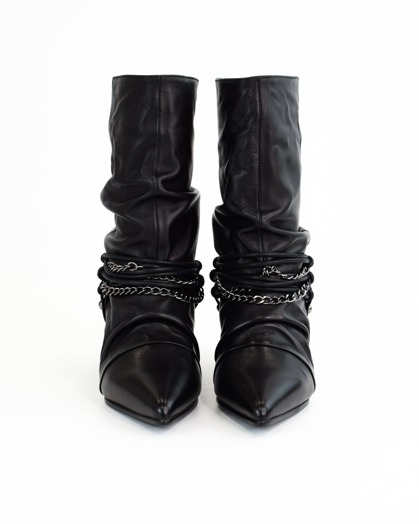 Stivaletto Noemi in pelle arricciata