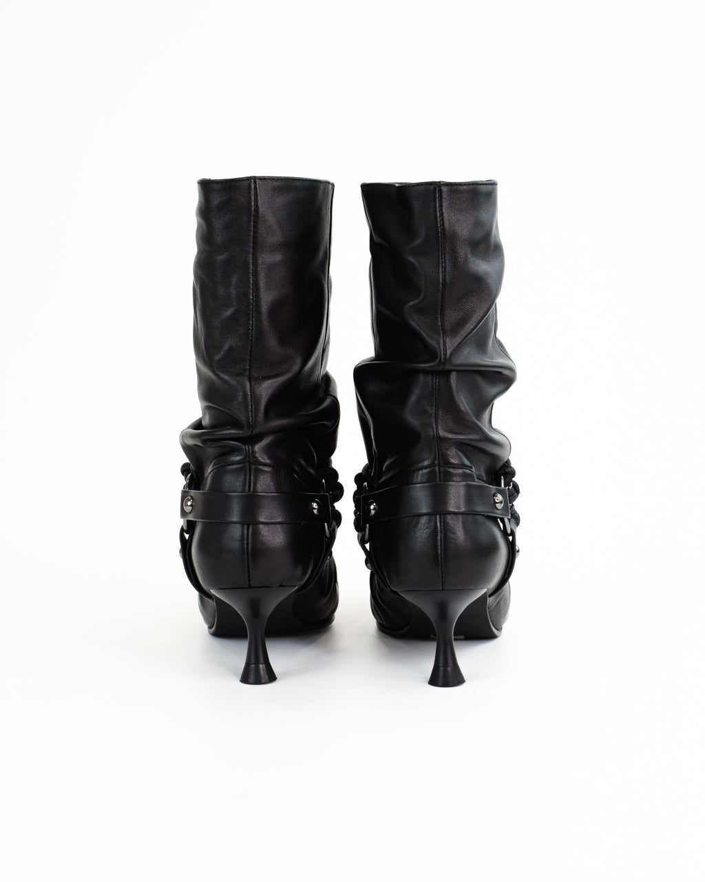 Stivaletto Noemi in pelle arricciata