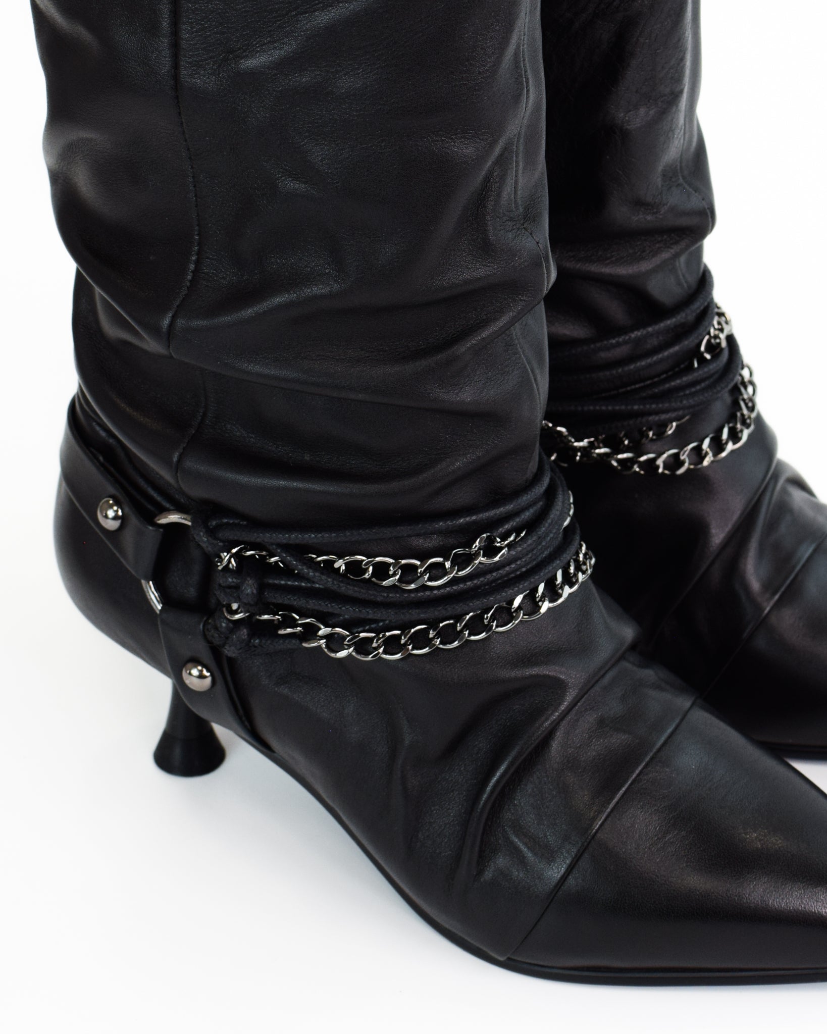 Stivaletto Noemi in pelle arricciata