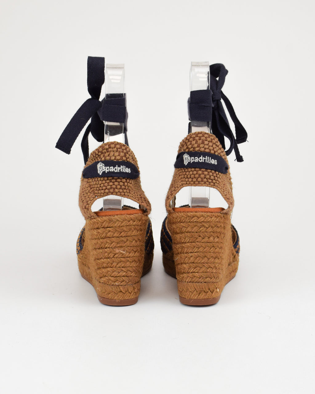 Espadrilles in rafia con lacci alla caviglia