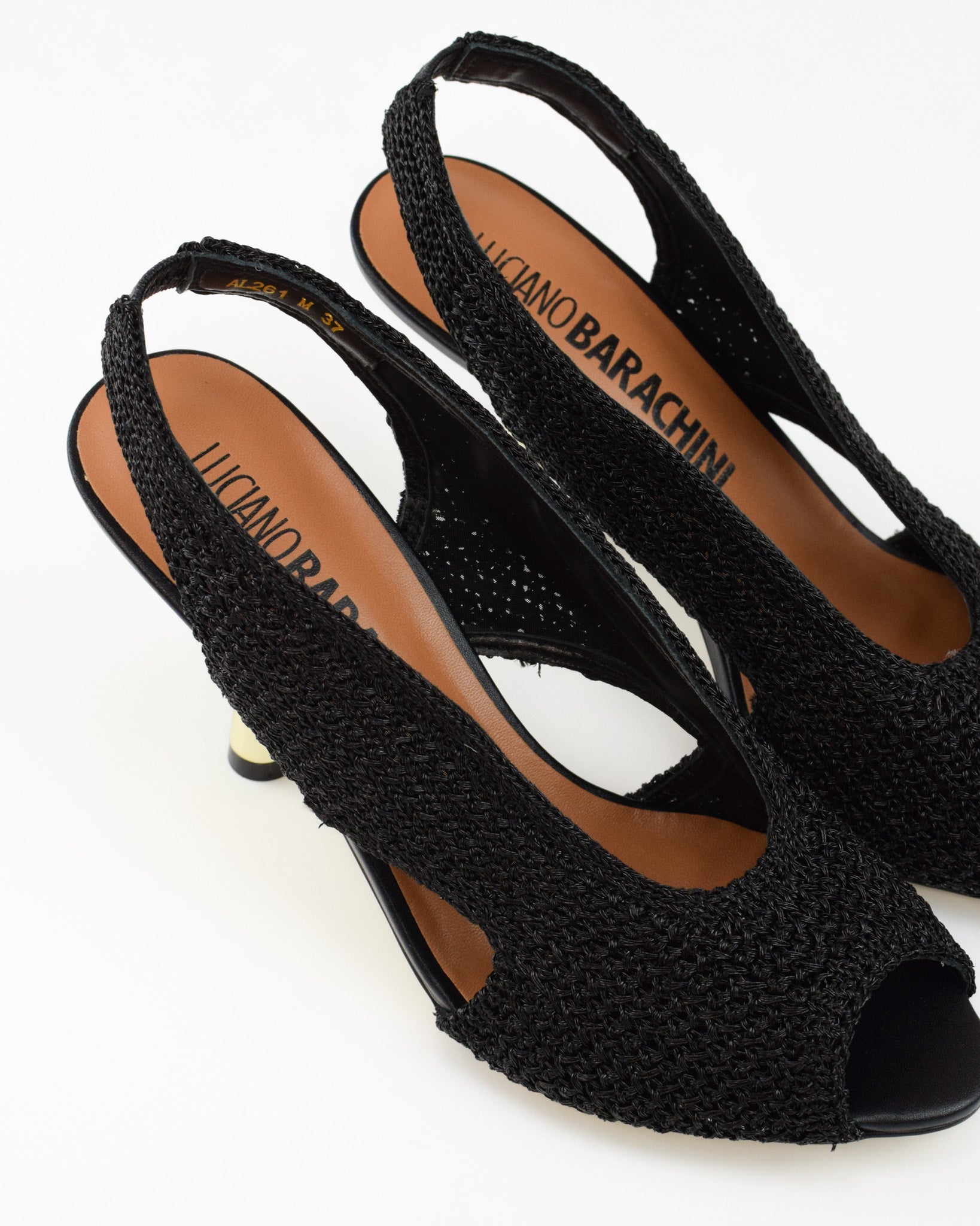 Sandalo lavorazione intrecciata effetto crochet