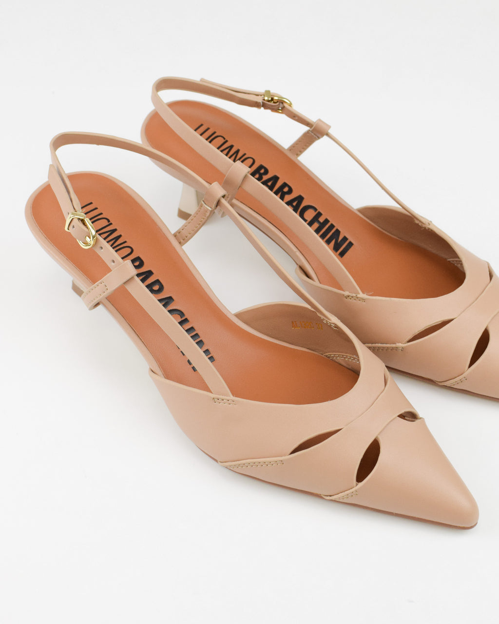 Slingback in pelle
