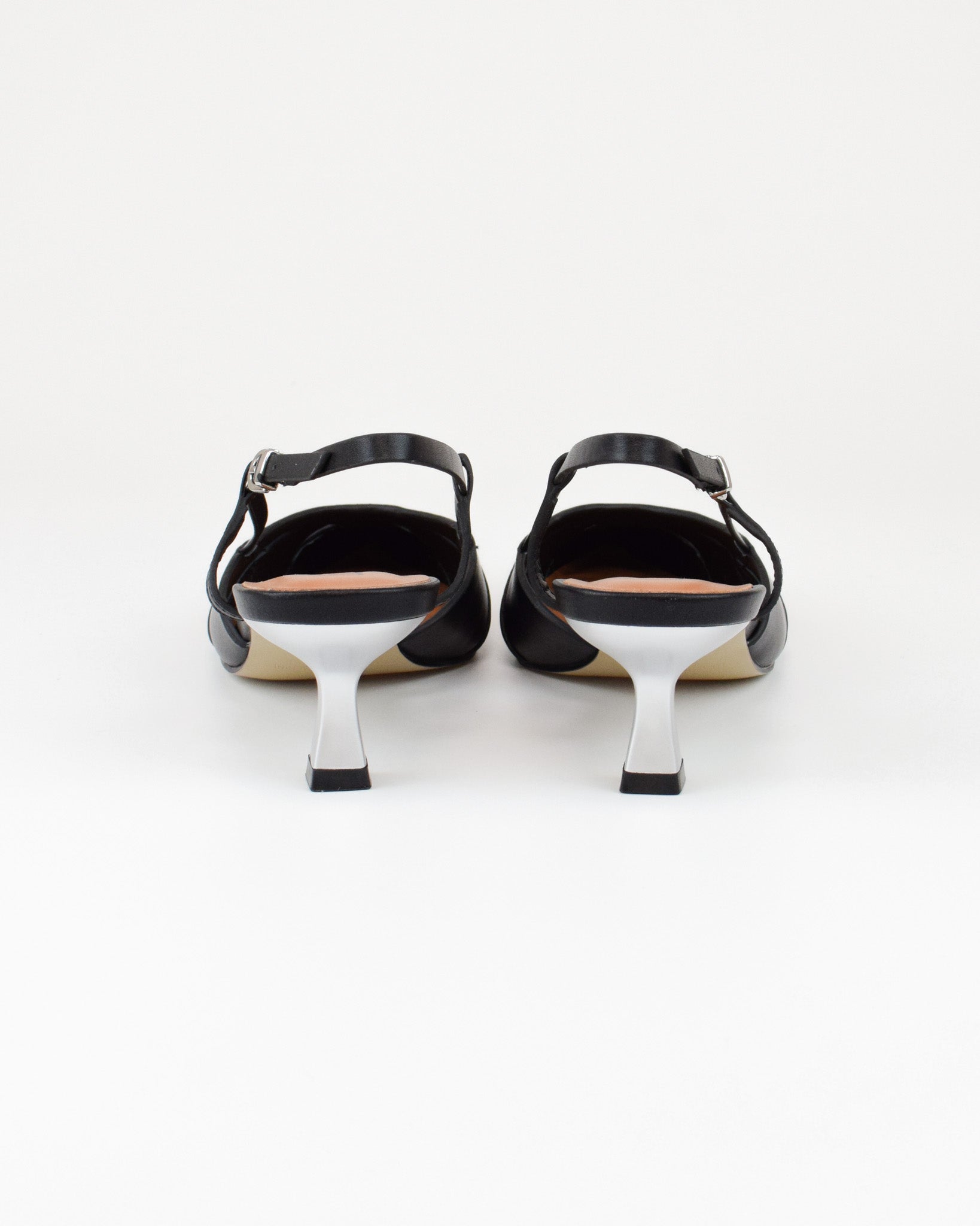 Slingback in pelle