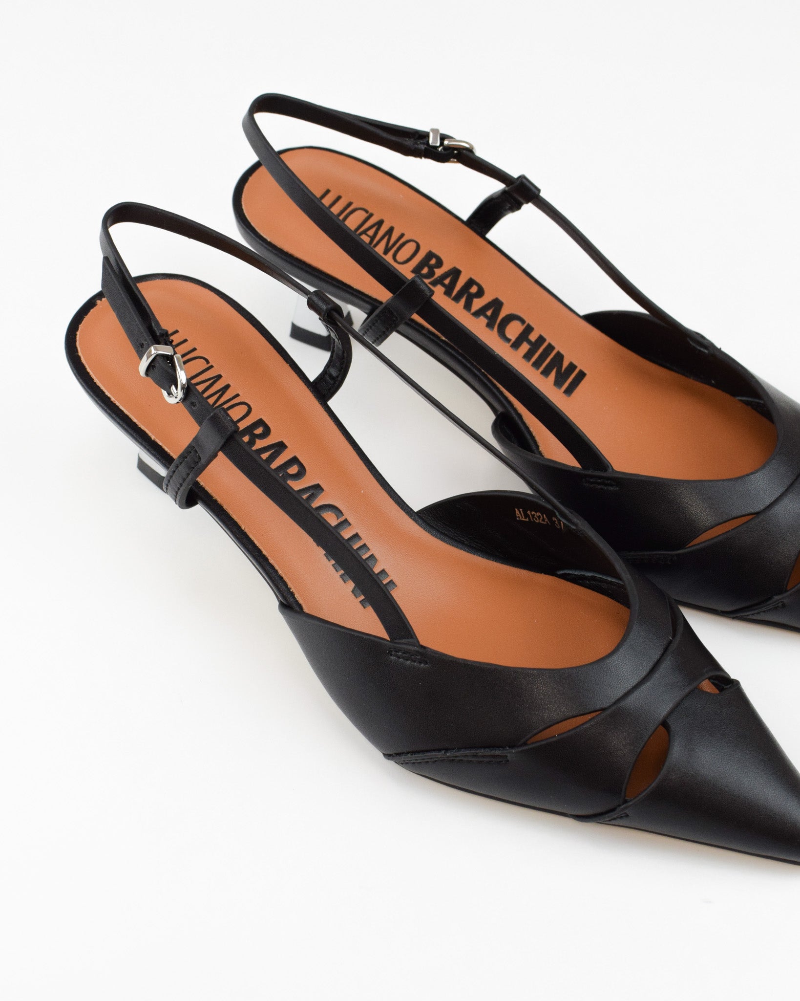 Slingback in pelle
