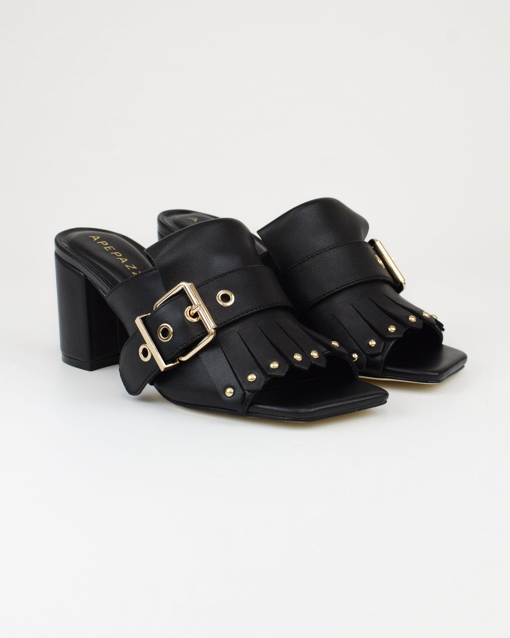 Sandalo in pelle con fibbia