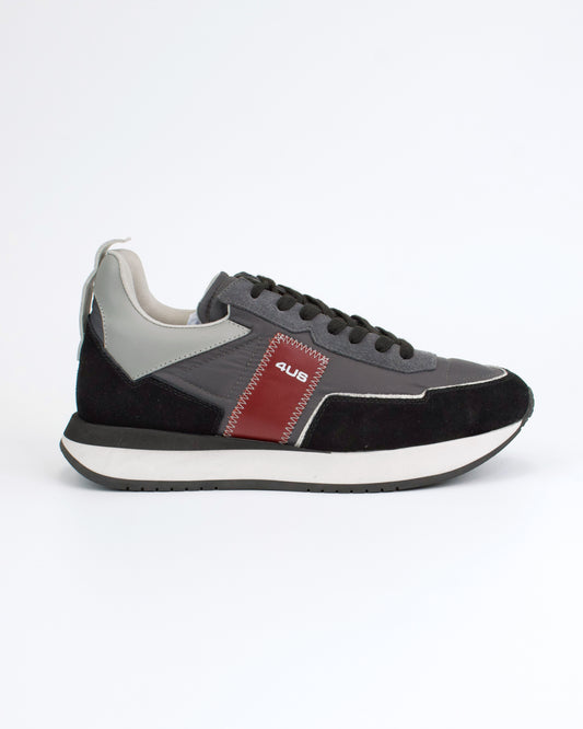 Sneaker in pelle scamosciata e pelle