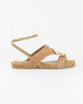Sandalo in suede con accessorio